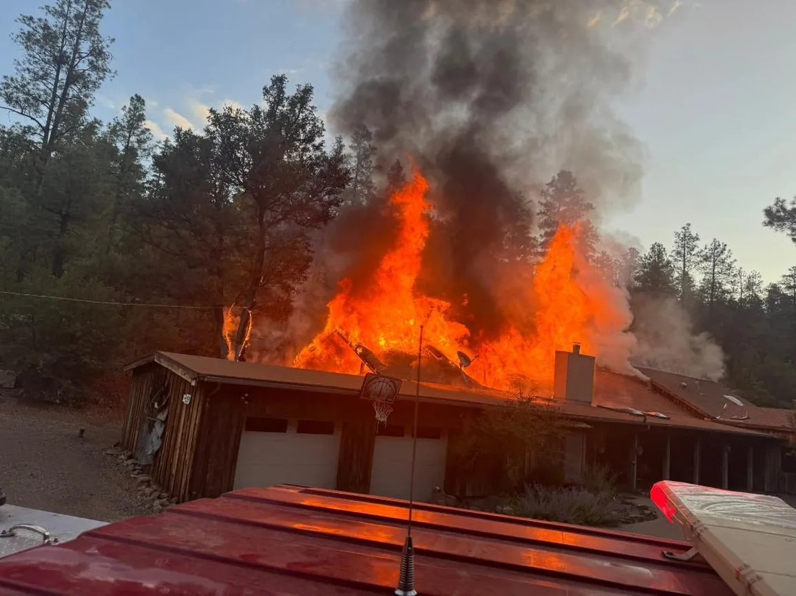 The fire